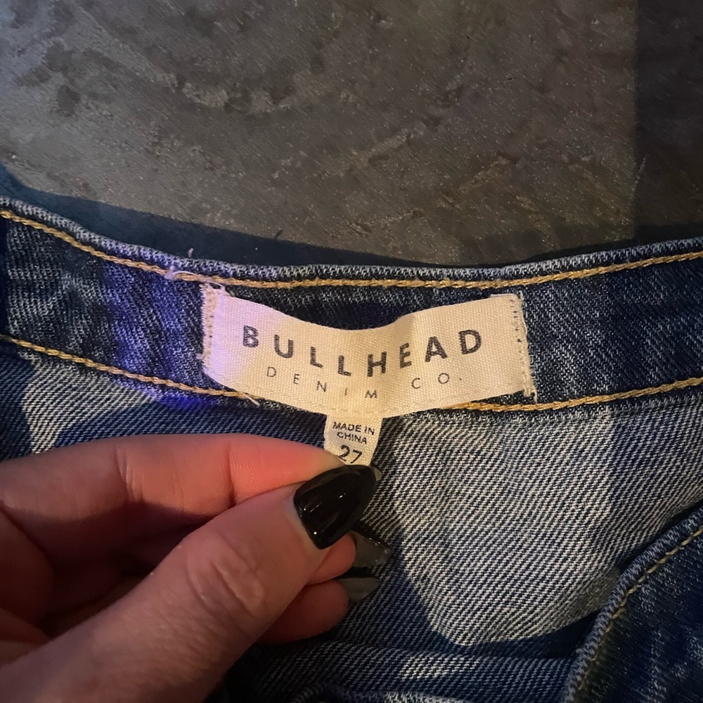 Blue Denim Mini Skirt - Picture 2 of 4